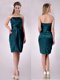 Exclusive Column Ruched Decorated Bodice Mother of The Bride Dress in Hunter Green