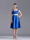 Exquisite Empire Square Taffeta Blue Mother of The Bride Dress with White Belt