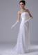 Stylish Strapless Column Sheath Brush Sweep 2012 Wedding Dress