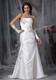 Affordable Brush Train Wedding Gowns with Appliques and Ruching