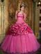 Hot Pink Ball Gown Sweetheart Aplliques and Pick-ups Quinceanera Dress