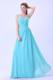 Straps Ruched For 2013 Aqua Blue Homecoming Dresses with Chiffon