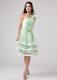 Apple Green Ruffled Layers 2013 Homecoming Dresses One Shoulder