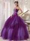 Hot Beaded Purple Quinceanera Dresses Lace-up Back Floor Length