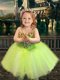 Most Popular Yellow Green Spaghetti Straps Party Girl Dress with Beading