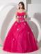 Ruching Sweetheart Sweet 16 Dresses Decorated by Appliques and Paillettes