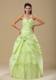 Ruching and Layers Sweet 15 Dresses in Light Green with Handle Flowers