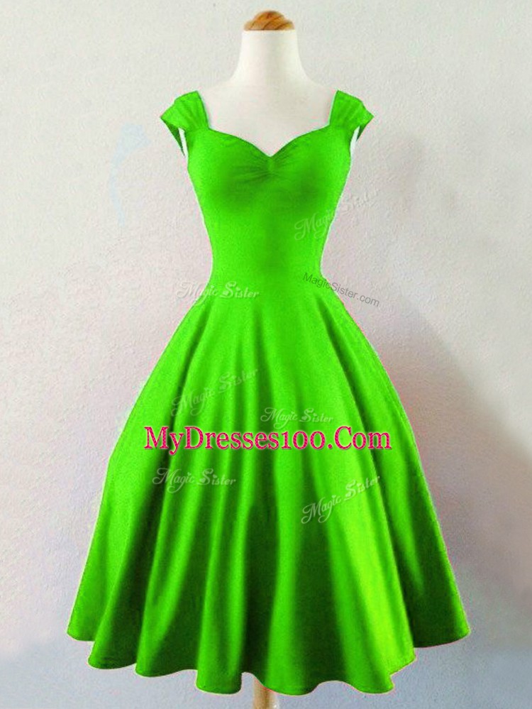 Cheap Taffeta Sleeveless Mini Length Bridesmaid Dresses and Ruching