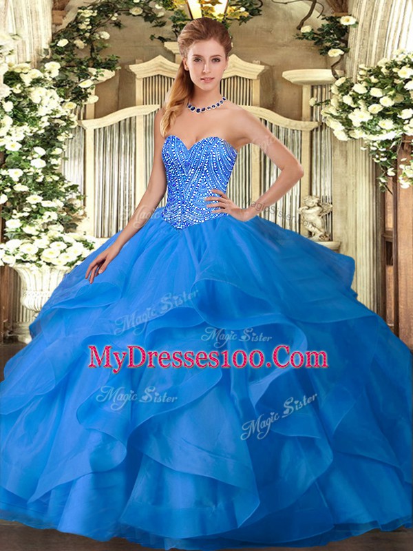 Custom Designed Tulle Sleeveless Floor Length Quinceanera Dresses and Appliques and Ruffles