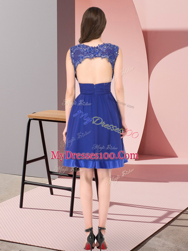 Pretty Green Sleeveless Chiffon Backless Wedding Guest Dresses for Wedding Party