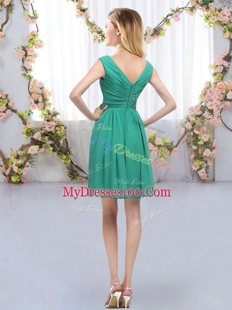 Chiffon Sleeveless Mini Length Dama Dress and Belt