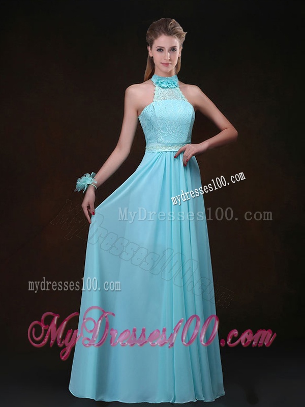 2016 Cheap Empire Aqua Blue Bridesmaid Dresses