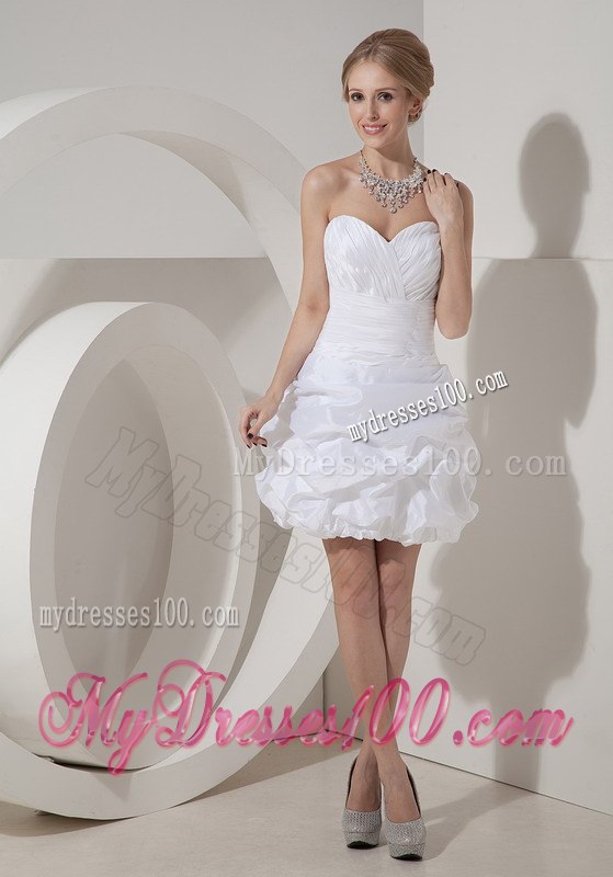 2013 Sexy Column Short Mini-length Ruching Beach Wedding Dresses