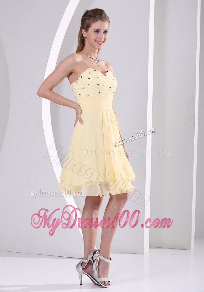 2013 Sweetheart Beaded Knee-length Cocktail Dress For Custom Made