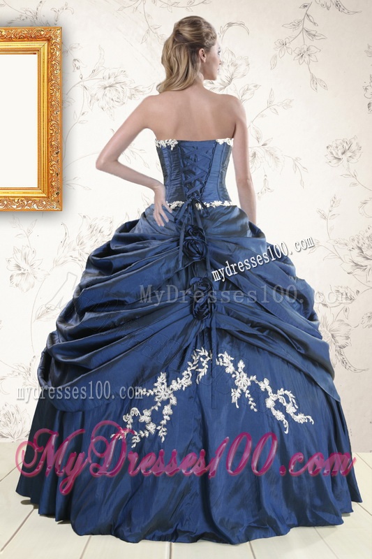 Gorgeous Sweetheart Ball Gown Quinceanera Dresses in Navy Blue