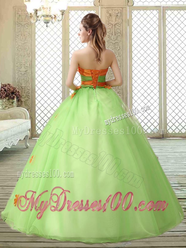 Latest Strapless Quinceanera Gowns with Appliques and Belt