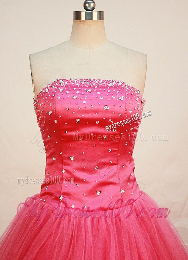 Beading Strapless Floor Length Quinceanera Dresses Ball Gown in Fashion