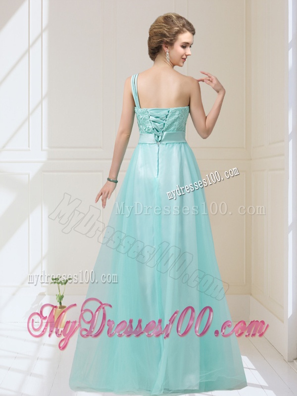 2016 Discount One Shoulder Bridesmaid Dresses with Hand Made Flowers and Bowknot