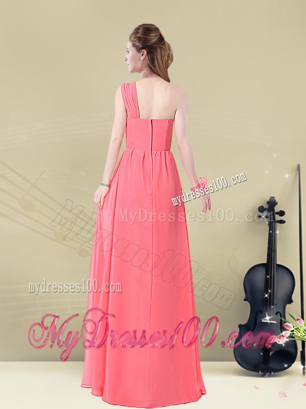 Long One Shoulder Bridesmaid Dress