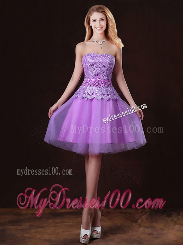 Discount V Neck Tulle Dama Dresses with Bowknot