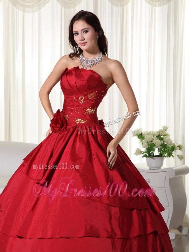 Fan Neckline Embellished Handle Flowers Dresses for A Quince