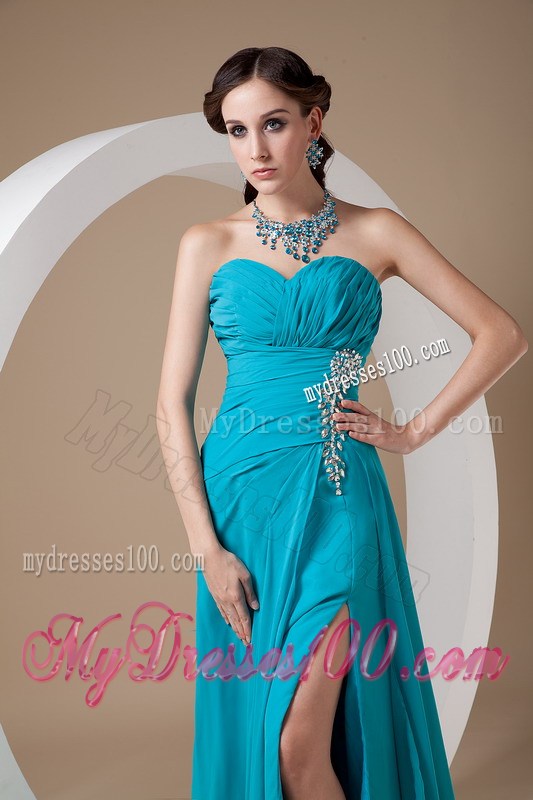 Top Selling Teal 2013 Formal Evening Dress Column Sweetheart