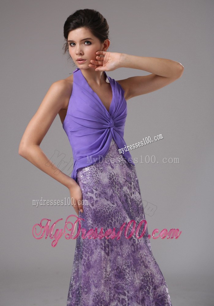 Purrple Custom Made Halter Ruched Bodice For Rrom Dress