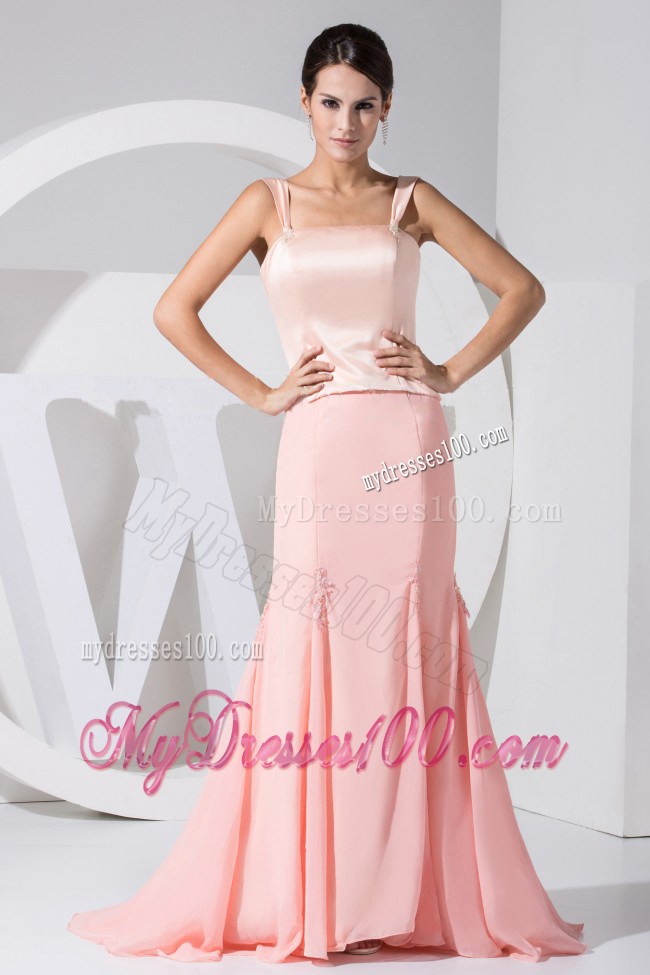 Light Pink Straps Mermaid 2013 Celebrity Dresses for Cheap in Party