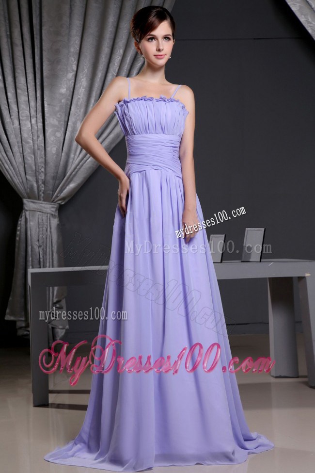 2013 Spaghetti Straps Lilac For Custom Made Prom Dress for Graduation