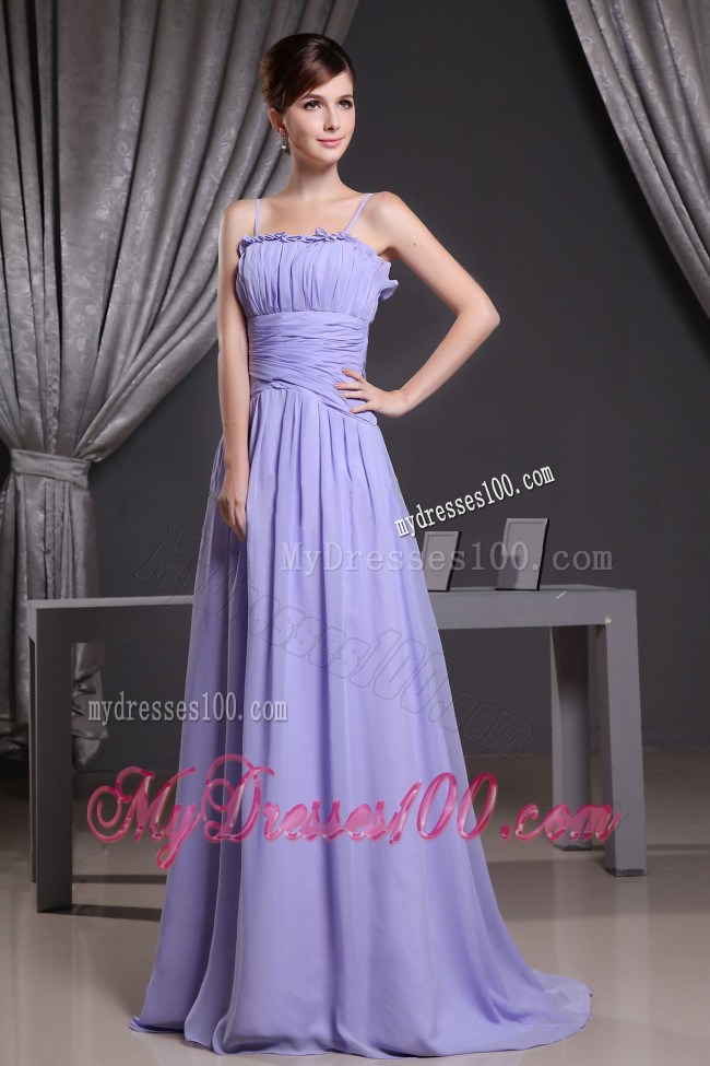 2013 Spaghetti Straps Lilac For Custom Made Prom Dress for Graduation