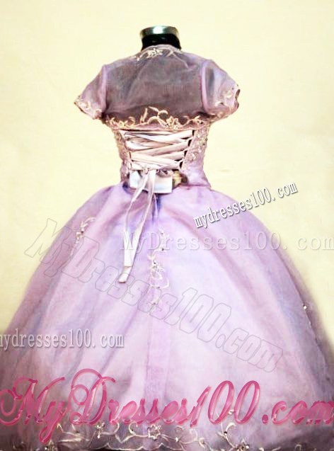 Beading Straps Floor-Length Lilac Ball Gown Brand New Little Girl Pageant Dresses