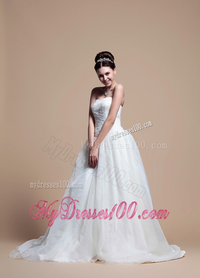 Perfect A Line Strapless Wedding Dresses with Beading in 2016