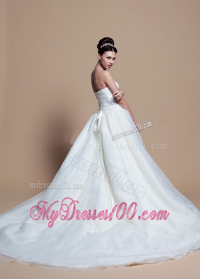 Perfect A Line Strapless Wedding Dresses with Beading in 2016