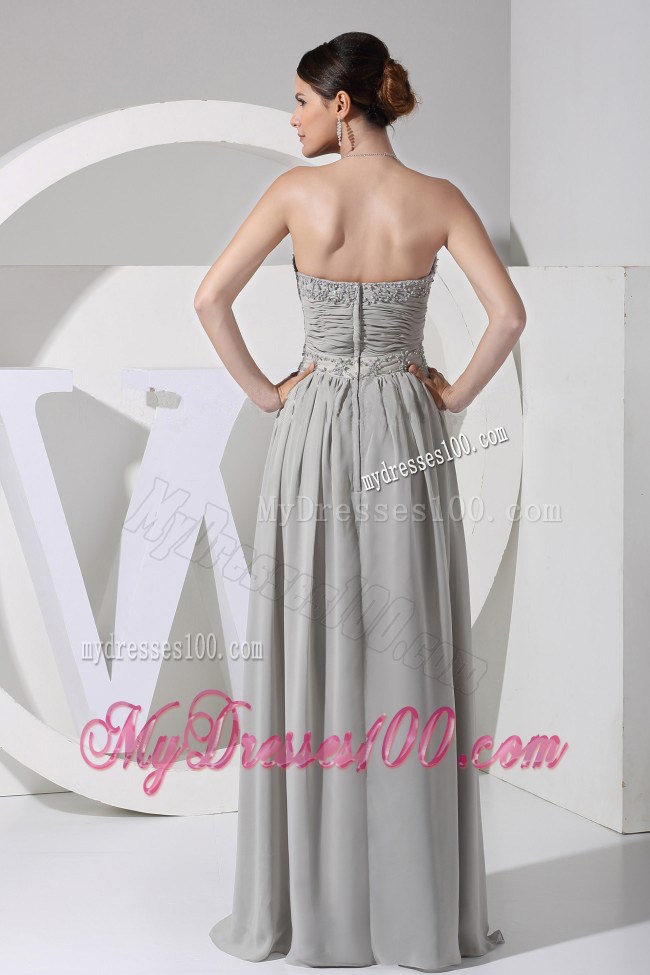 Appliques With Beading Decorate Grey Sweetheart 2013 Prom Dress