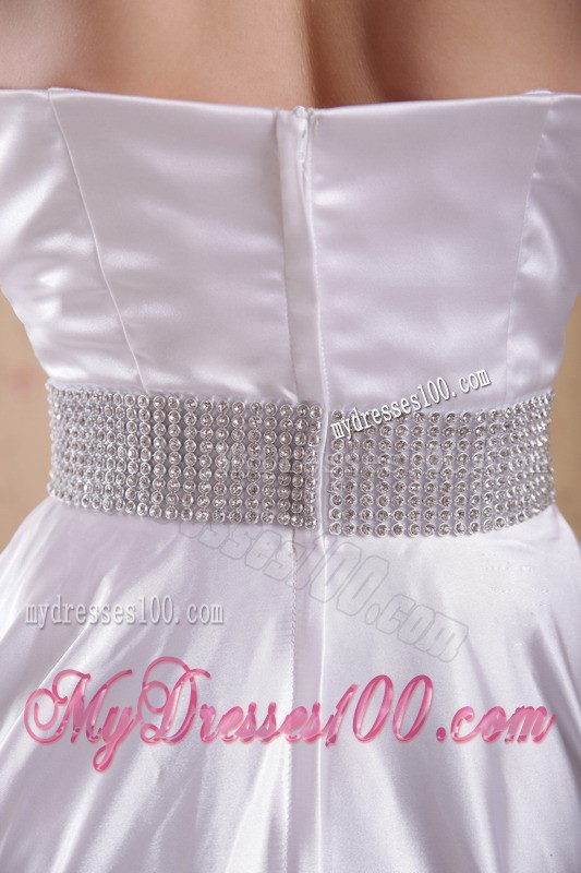 Ivory Empire Sweetheart Beaded Decorate Prom Evening Dress