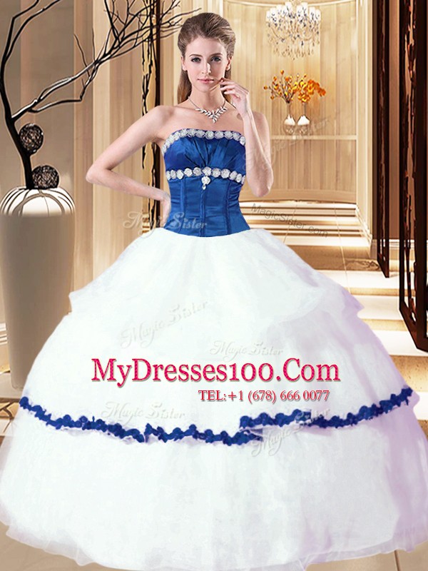 Artistic White Lace Up Quinceanera Dress Beading Sleeveless Floor Length